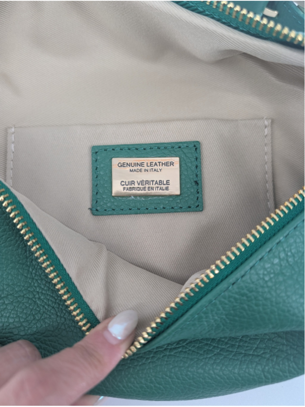 NWT Viola Castellani Green Italian Leather Belt Bag Fanny Pack Crossbody - Picture 7 of 13